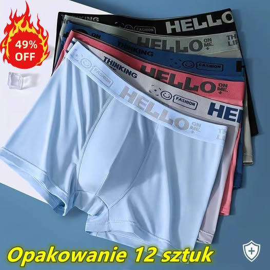🔥【Cumpără 3, primești 3 gratis】🧊 Reducere de 50% din preț --- Pantaloni boxer antibacterieni pentru bărbați, mărime mare, confecționați din plasă în formă de U cu model modal convex
