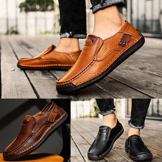 【38-48】Mocasines de cuero hechos a mano nuevos de otoño e invierno 2025
