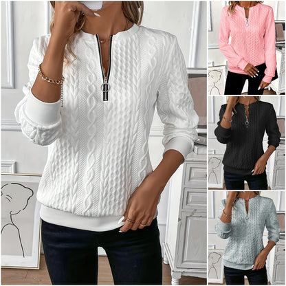 🔥【Kúpte 1 a získajte 1】🎀🎀【Predáva sa ako horúce rožky】🌸🌸🌸 2025 Ležérna prešívaná mikina na zips pre európske a americké ženy.