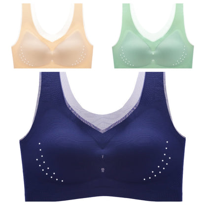 😍【Pack de 3】Sujetador sin aros para mujer, cómodo y transpirable ❤️【40-120kg】