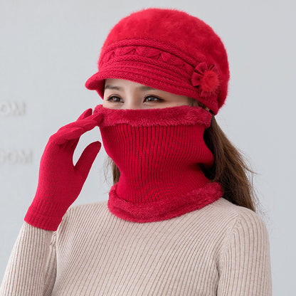 💥 50% SLEVA⛄【Čepice+Šála+Rukavice】Stylová a pohodlná plyšová čepice na podzim a zimu – ideální pro chladné dny!