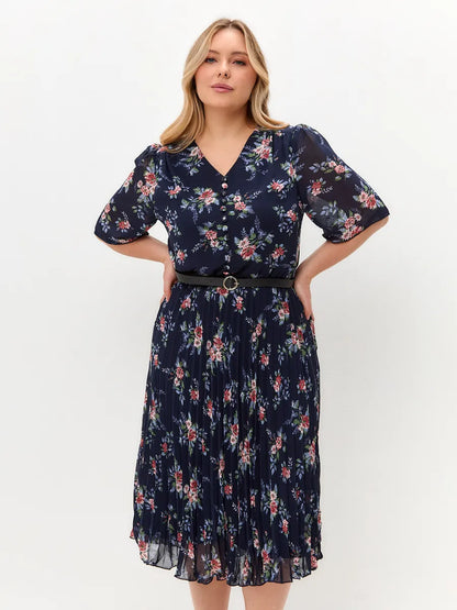 🌸💥【S-5XL】Rochie elegantă nouă, cu imprimeu