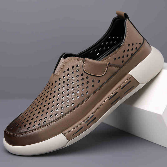 ✨👞【39-44】Ljeto 2025. nove muške ležerne prozračne i udobne kožne cipele s mekim potplatom od prave kože
