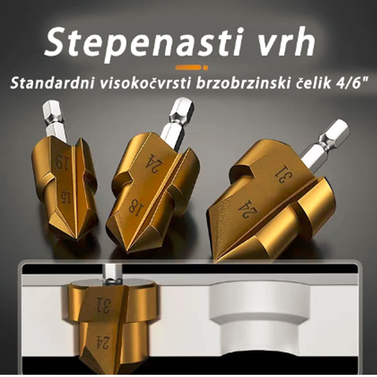 【3 komada】 PPR svrdlo za razvrtanje cijevi za vodu, 20/25/32 mm univerzalno šesterokutno svrdlo od legiranog čelika visoke čvrstoće