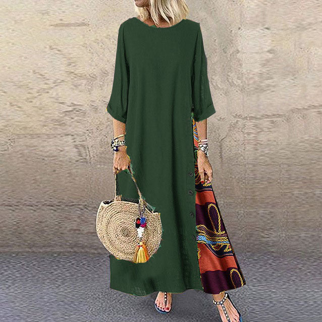 🌾【Vruća rasprodaja】💕[M-5XL] Nova ljetna lanena retro haljina - mekana i udobna na dodir