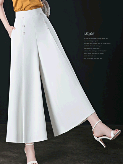 💖【M-5XL】Fustă elegantă pentru femei, cu talie înaltă și croi larg【Cumpără una, primești una gratis】 