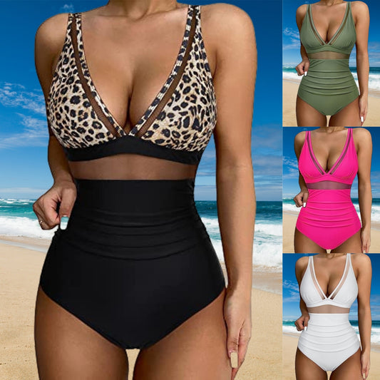 ❤️👙❤️【S-2XL】Novi jednobojni ženski jednodijelni bikini kupaći kostim za ljeto 2025., prozračan, udoban i brzosušeći