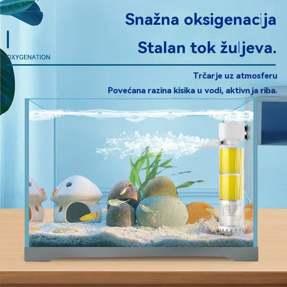 🐟Sustav za cirkulaciju vode u akvariju s 3-u-1 filterom, tihi rad.
