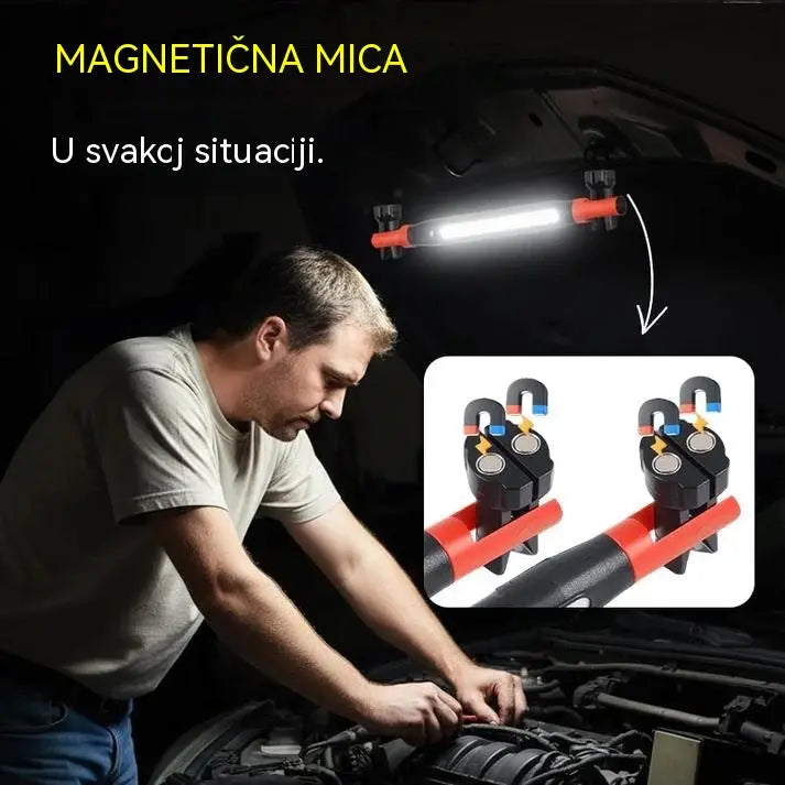 📢💡 Punjiva radna svjetiljka 4 u 1: Bez ruku, bilo gdje.