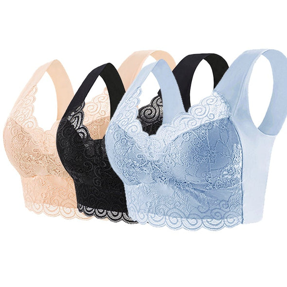 🔥【3 sztuk】【40kg-110kg】Nowy wygodny i oddychający biustonosz damski