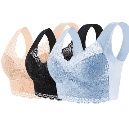 🔥【3 sztuk】【40kg-110kg】Nowy wygodny i oddychający biustonosz damski