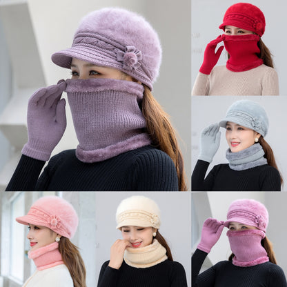 💥 50% SLEVA⛄【Čepice+Šála+Rukavice】Stylová a pohodlná plyšová čepice na podzim a zimu – ideální pro chladné dny!