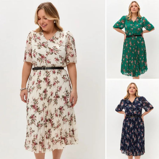 🌸💥【S-5XL】Rochie elegantă nouă, cu imprimeu