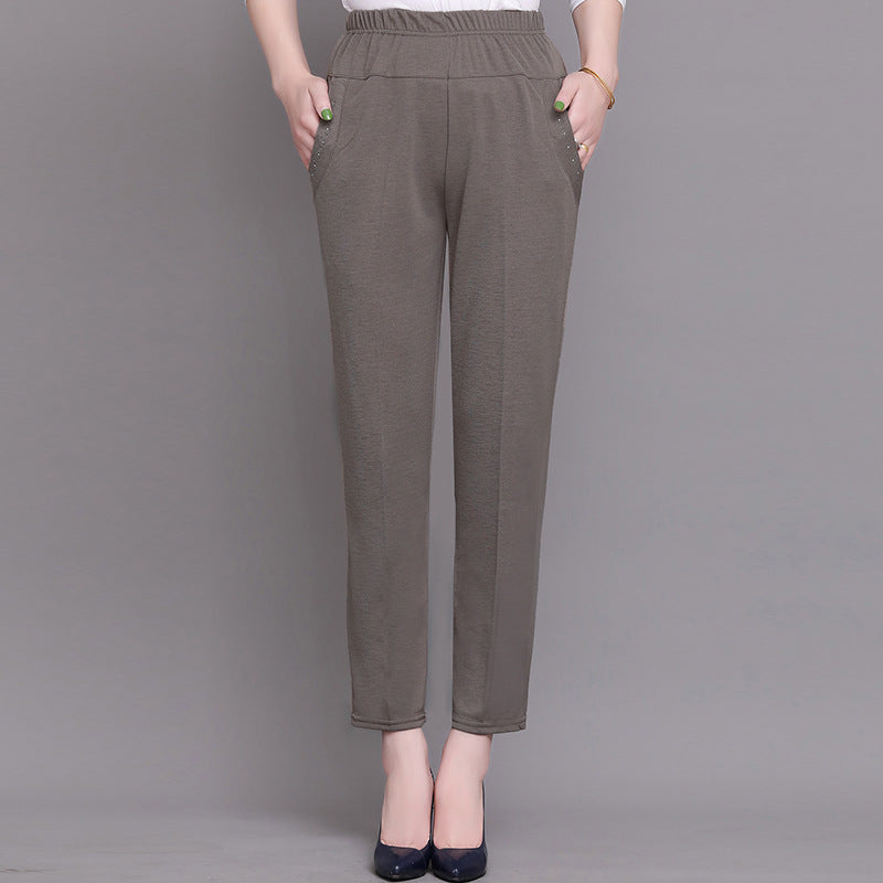 🔥👖【XL-5XL】Devět širokých pohodlných kalhot s rovnými nohavicemi v pase 3906478 