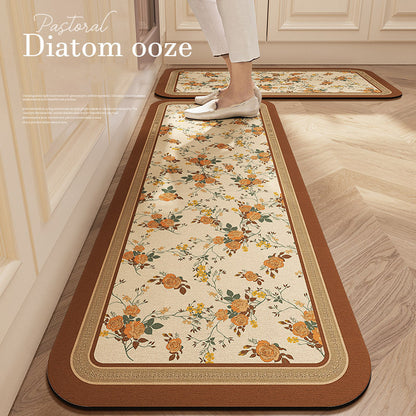 💥Reducere de 50%💥【40*60cm+40*120cm】Noul covor anti-alunecare cu noroi de diatomee, absorbant de apă🦶