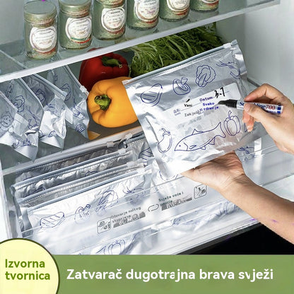 🔥🔥Ukupno 120 antibakterijskih vrećica od aluminijske folije, super jednostavnih za korištenje, za očuvanje svježine.
