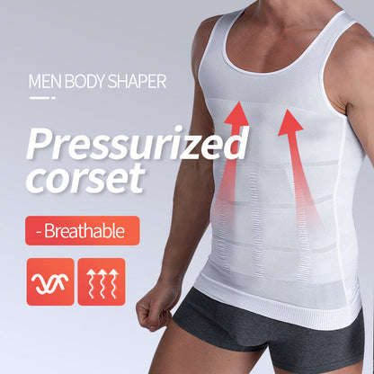 🔥 Îmbrăcăminte bărbătească pentru modelarea abdomenului, maiouri, conturarea pieptului 
