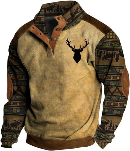 💥🔥【S-5XL】Muška mikina za jesen i zimu s 3D printom i visokim ovratnikom u američkom streetwear stilu