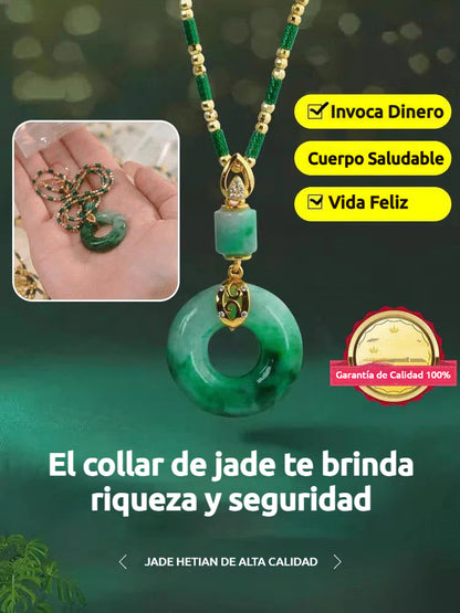 🔥2025 HOT SALE 🎁 Collar elegante con cierre de jade Hetian – Atrae armonía, felicidad y paz