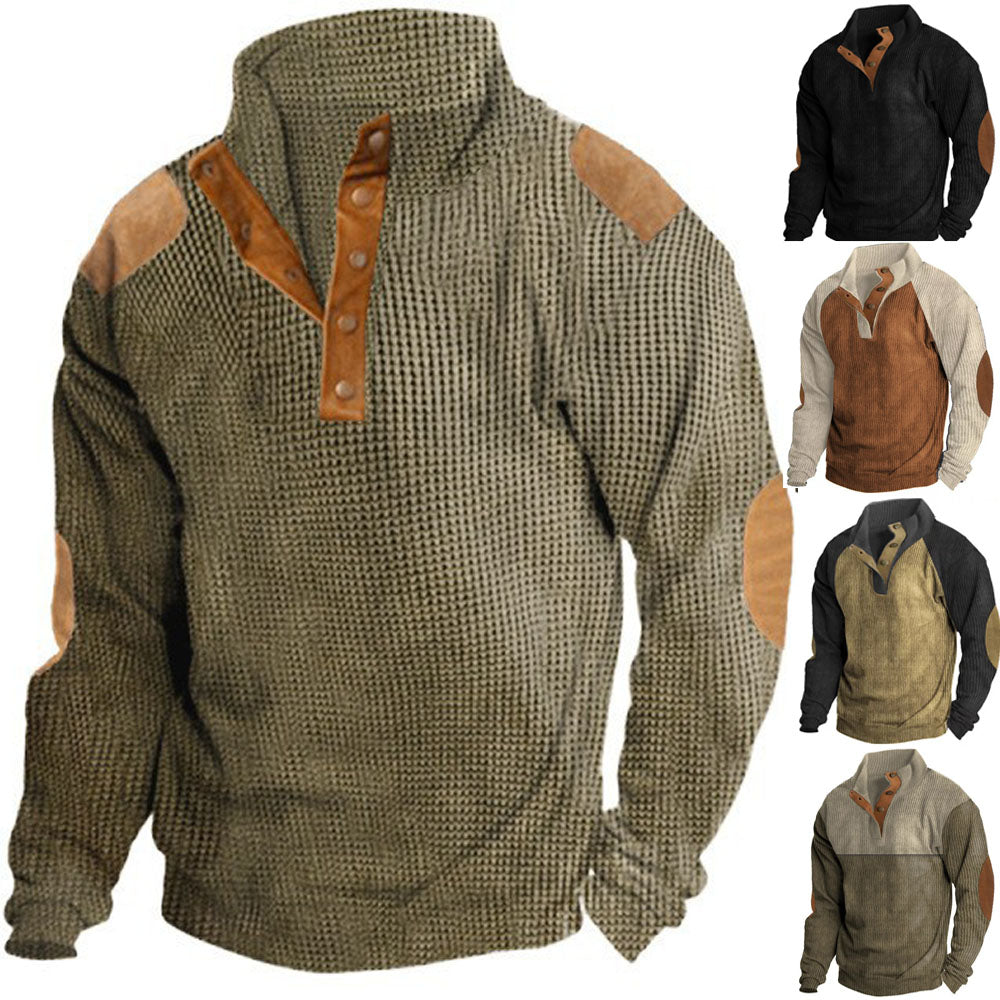 【S-3XL】Casualowa bluzka męska z długim rękawem