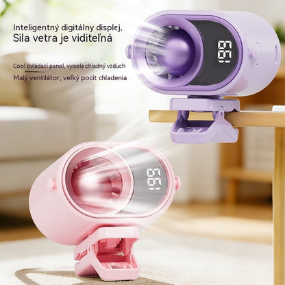 💥【Zľavy na nové produkty - 50% zľava】🌀 Hands-free ventilátor s LED displejom, vstavaným klipom a 199 nastaviteľnými úrovňami