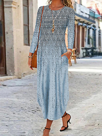 🌸💃✨【S-3XL】Rochie cu mânecă lungă, confortabilă și elegantă, într-un stil nou pentru toamnă 3907754 