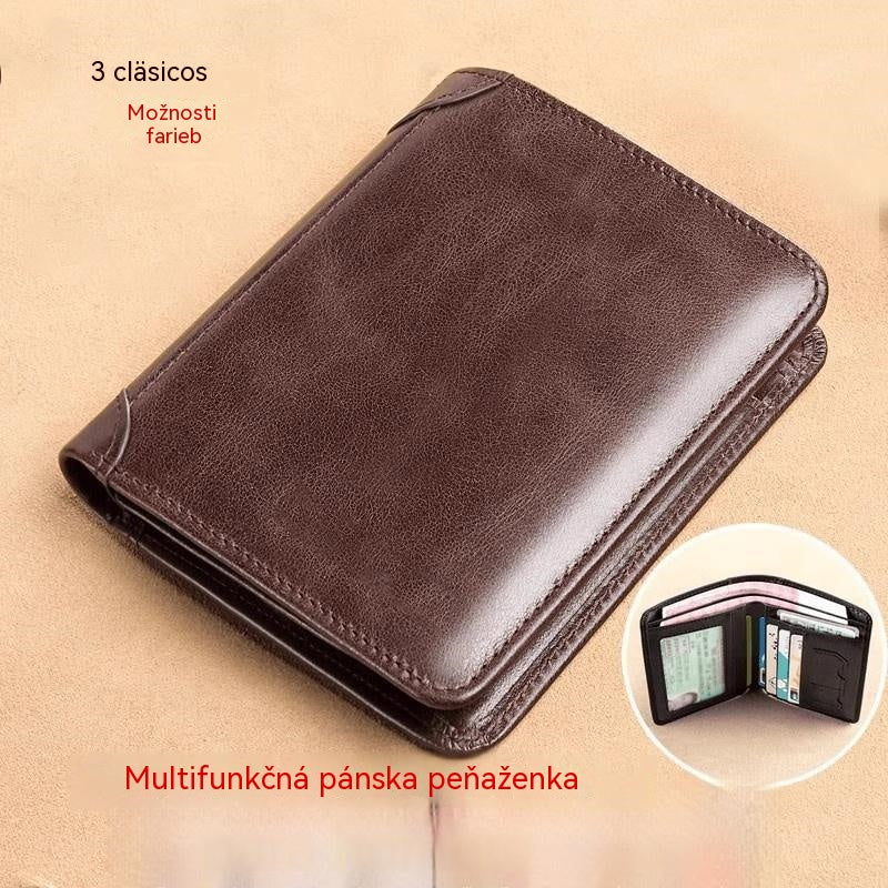 👝✨ Nova moška denarnica iz pravega usnja s protikradje