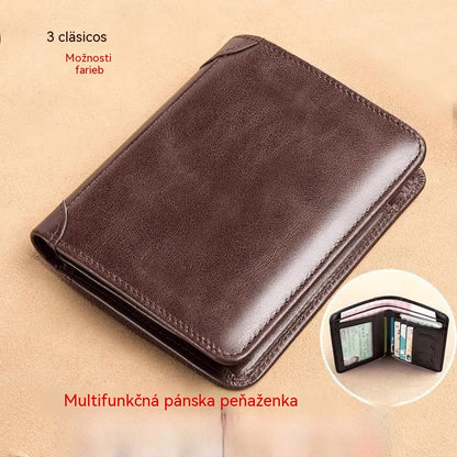 👝✨ Nova moška denarnica iz pravega usnja s protikradje