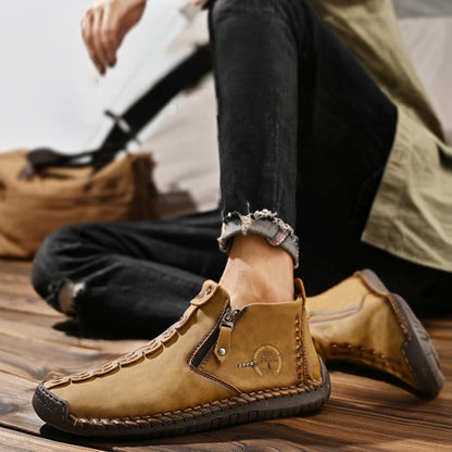 👞💥【38-48】Novedad 2025: Botas Martens para Hombre con forro de piel y cremallera – ¡Cálidas, cómodas y con estilo para los días fríos de invierno!