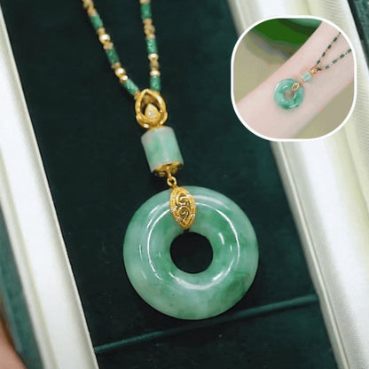 🔥2025 HOT SALE 🎁 Collar elegante con cierre de jade Hetian – Atrae armonía, felicidad y paz