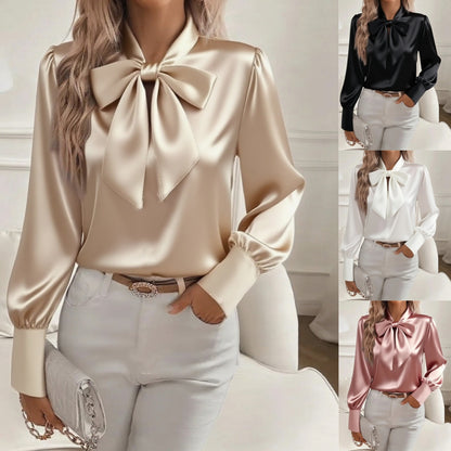 🔥【Novinky na jeseň a zimu】✨Moderná dámska hodvábna košeľa, elegantne strihaná, z mäkkej látky a štýlového dizajnu, vďaka čomu je ideálnou voľbou na každodenné nosenie.