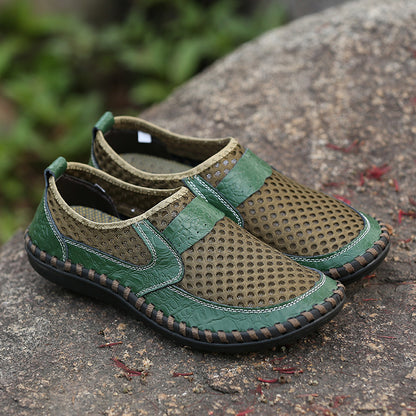 👞🌞【39-50】Sandale casual de vară pentru bărbați, din plasă, respirabile, mărime mare, 2025