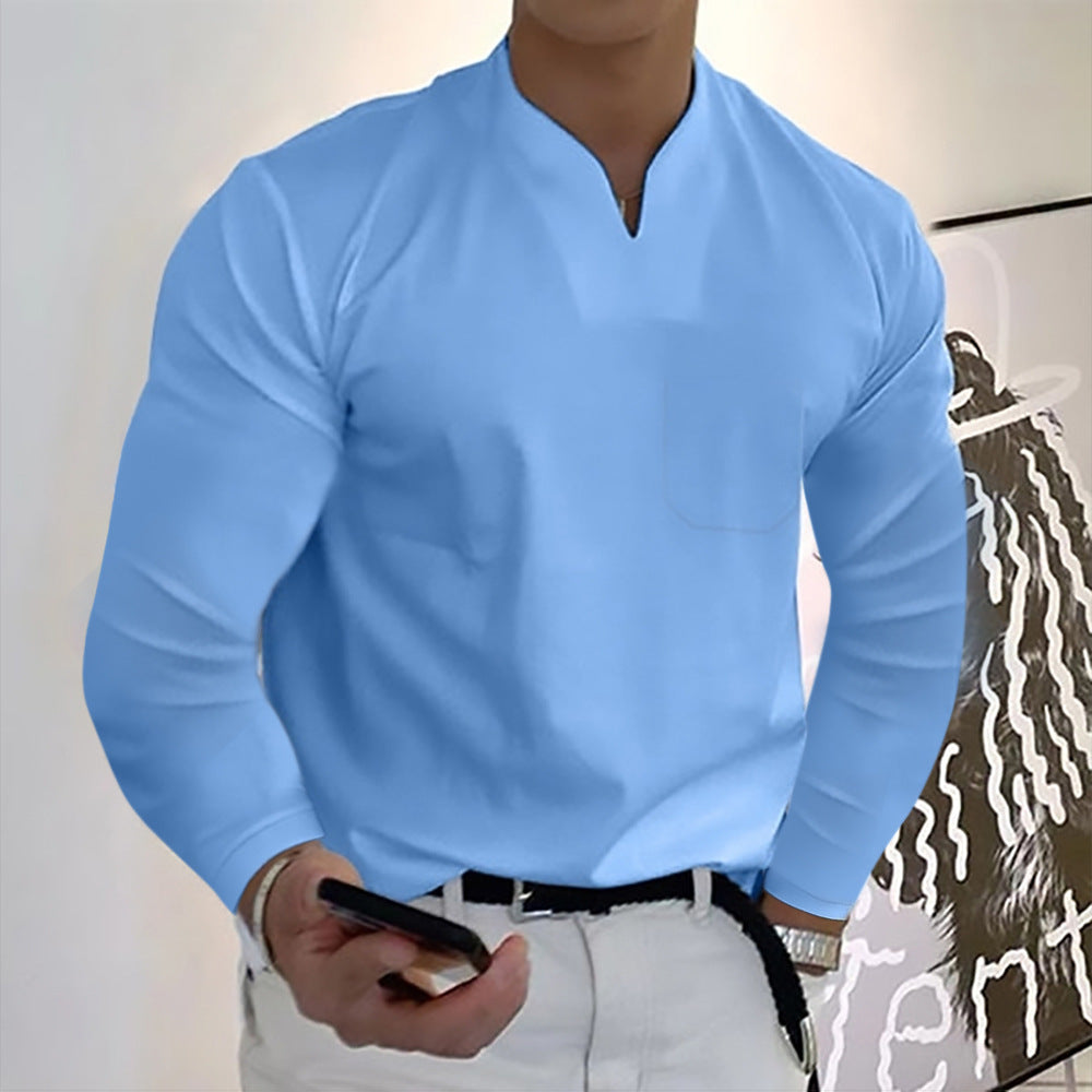 🔥🔥【S-5XL】Muška ljetna majica s V-izrezom od čistog pamuka-3935924