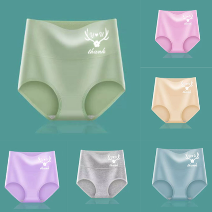 💖 Posljednji dan – 50 % popusta 【Kupi 6, dobiješ 6 gratis】Ženske gaćice od 100% pamuka, visoki struk, oblikuju trbuh, grafen antibakterijski, potpuno pamučne, kratke hlače, plus size, trokutasti model ✨️ (45-95 kg)
