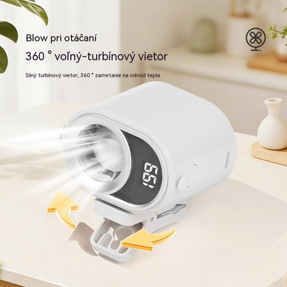 💥【Zľavy na nové produkty - 50% zľava】🌀 Hands-free ventilátor s LED displejom, vstavaným klipom a 199 nastaviteľnými úrovňami