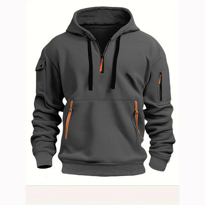 🔥🐏【S-5XL】Nová kolekce na podzim a zimu, kvalitní pánská mikina s kapucí, na zip, podšitá, dlouhý rukáv 3907829 