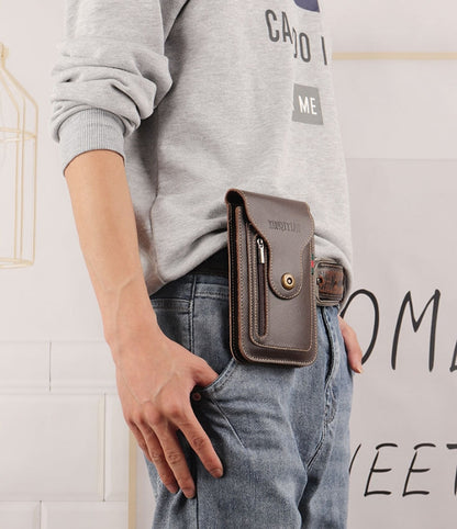 🔥📱👜【Compra 1, llévate 1 gratis】Funda de piel para teléfono móvil para hombre