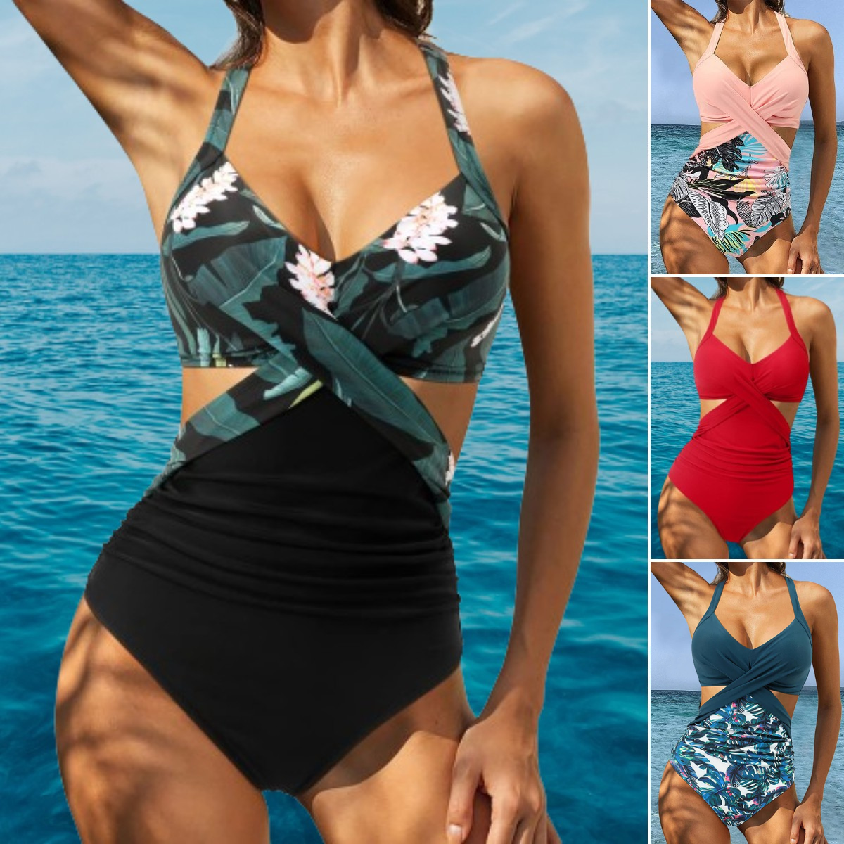 👙🌸【Ljetni novi 🔥】Modni ženski jednodijelni kupaći kostim za ljeto 2025. | Veličine S–2XL, cvjetni uzorak, elastična tkanina koja se brzo suši 🌿