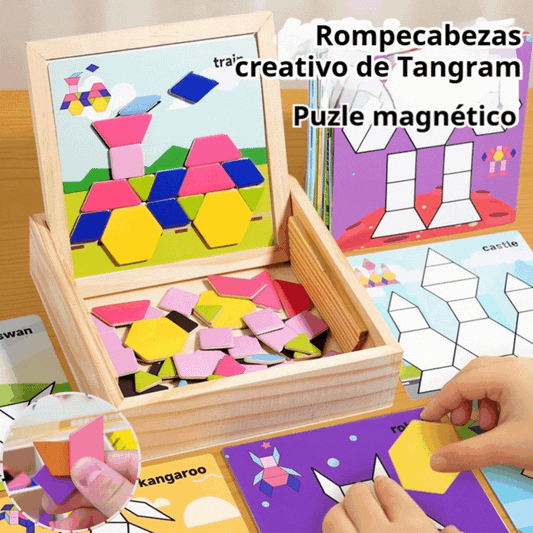 🔺🔷Volumen geométrico del rompecabezas Tangram magnético