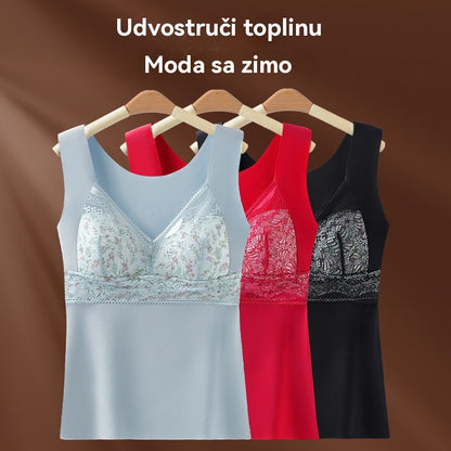 🔥【2 komada】❤️【40-100 kg】Jesenski/zimski čipkasti grudnjak od guščjeg perja, prekrasan dizajn leđa, push-up poprsje✅