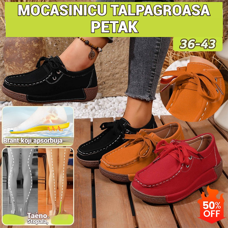 🔥🌟【50% de descuento】Zapatos de mujer con suela gruesa y punta redonda – Calzado moderno y cómodo con soporte para los pies, que absorbe los impactos y ayuda a mantener una postura correcta.