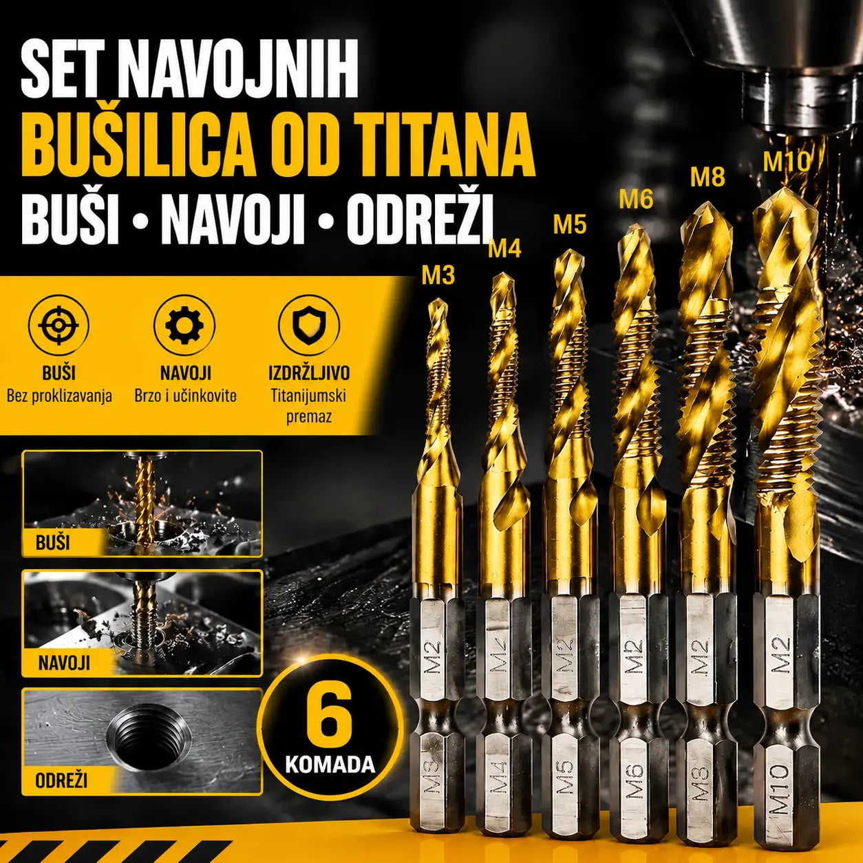 【Kupite 6, dobijte 6 gratis (12 komada)】 Set višenamjenskih svrdla