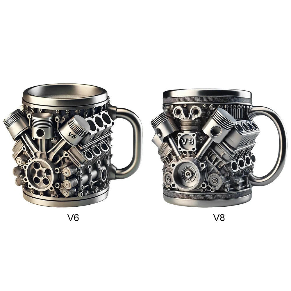 🎁☕ Galvanizirana Cyberpunk Motor Auto Motor Kreativna Šalica