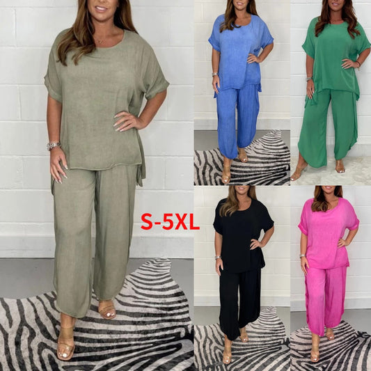 💞【S-5XL】 Modno žensko ležerno odijelo većih veličina