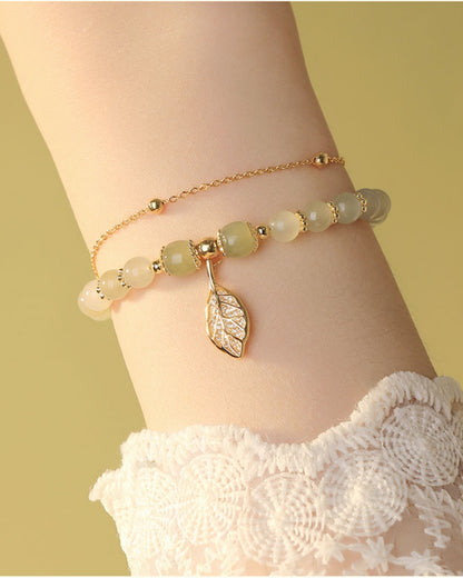 ✨🔥【Купи едно и вземи друго безплатно】2 гривни от 14K злато с хетиански нефрит