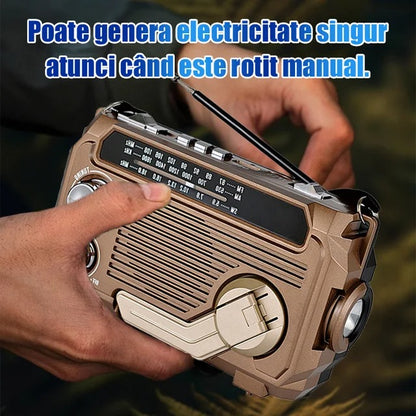 🏕️Prijenosna višenamjenska AM radio svjetiljka, otporan na habanje i padove, bogat funkcijama