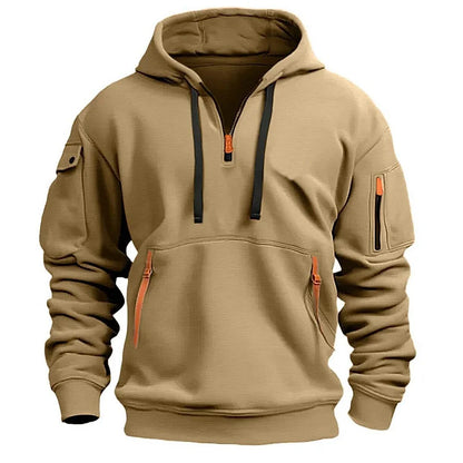🔥🐏【S-5XL】Nová kolekce na podzim a zimu, kvalitní pánská mikina s kapucí, na zip, podšitá, dlouhý rukáv 3907829 