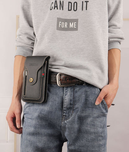 🔥📱👜【Compra 1, llévate 1 gratis】Funda de piel para teléfono móvil para hombre