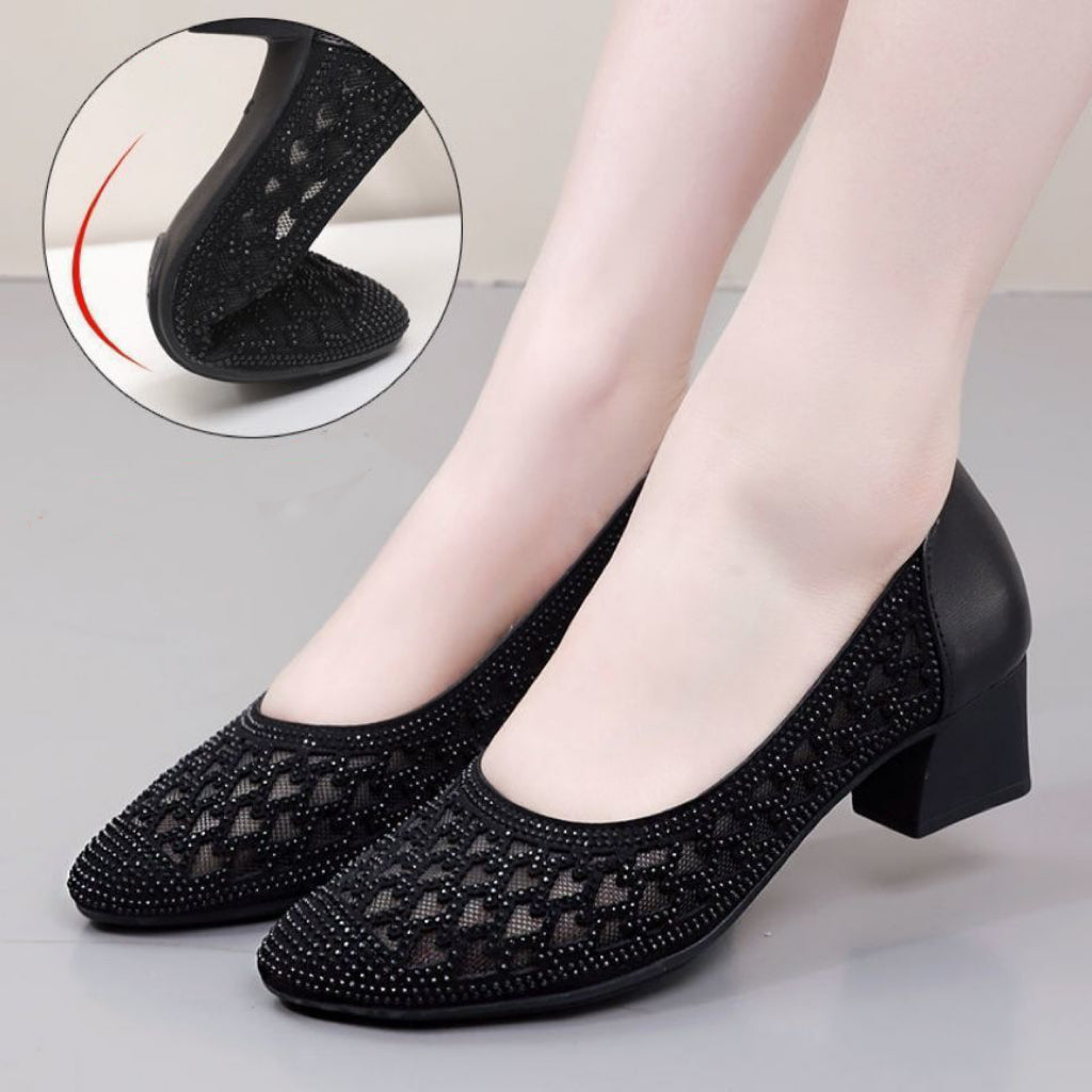 ✨🔥【35-41】Hlavně prodávané duté prodyšné dámské sandály s diamantovou síťovinou 3922542 