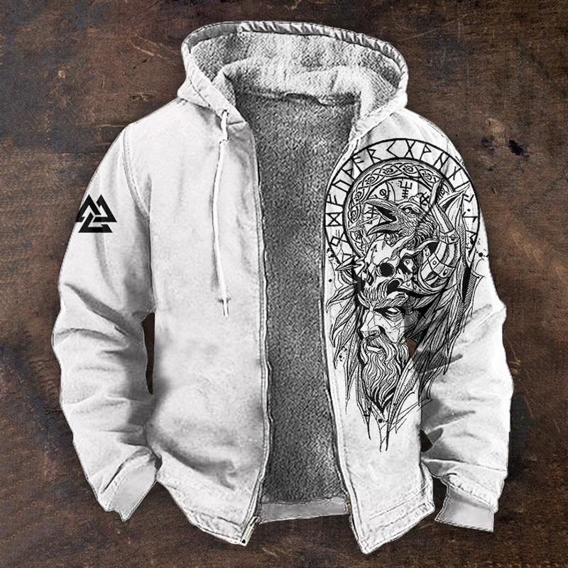 👨‍💻🧥✨【S-5XL】Kúpte 1 a získajte 1 zadarmo🔥Nová pánska módna retro mikina s kapucňou a zipsom, 3D digitálna potlač, s plyšovou podšívkou pre extra pohodlie a teplo